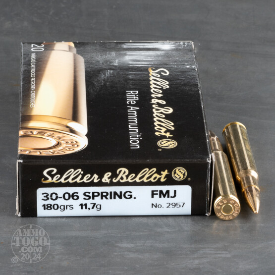 400rds - 30-06 Sellier & Bellot 180gr. FMJ Ammo
