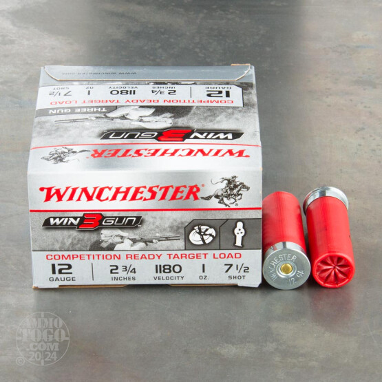 25rds - 12 Gauge Winchester Win3Gun 2 3/4" #7 1/2 Shot Ammo