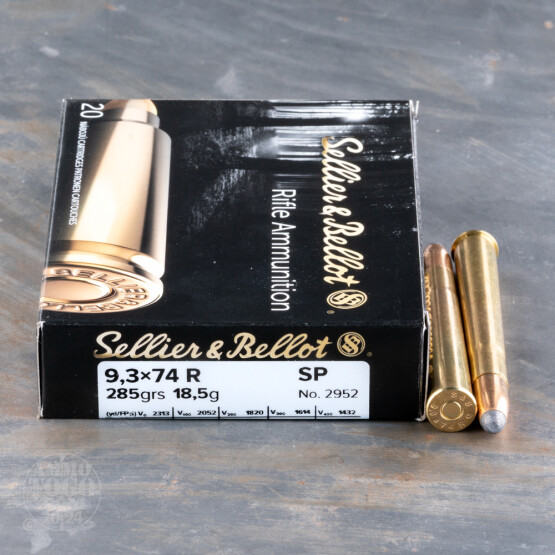 20 Rounds - 9.3x74mm Rimmed Sellier & Bellot 285gr. SP Ammo