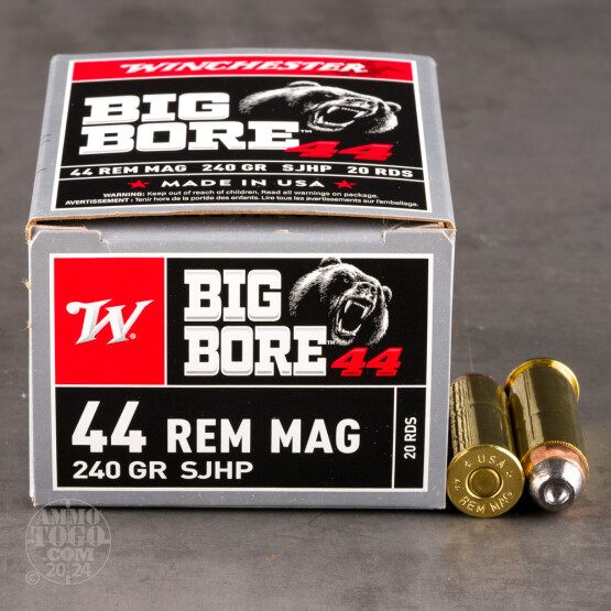 20rds – 44 Magnum Winchester Big Bore 240gr. SJHP Ammo