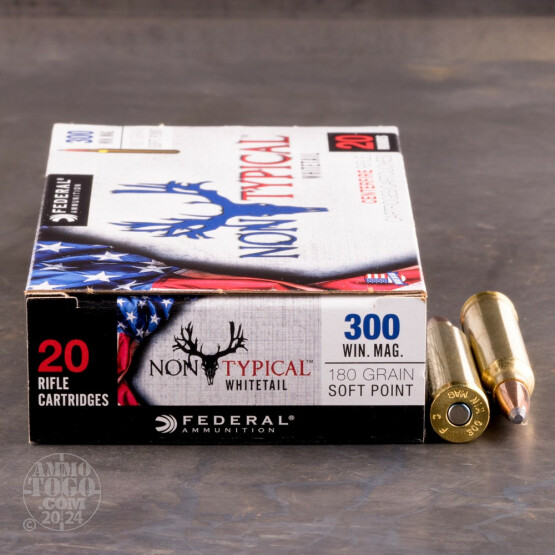 20rds - 300 Win. Mag Federal Non-Typical Whitetail 180gr. Non-Typical SP Ammo