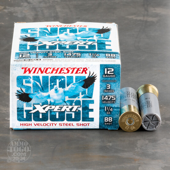 25rds – 12 Gauge Winchester Xpert Snow Goose 3" 1-1/4oz. BB Steel Shot Ammo