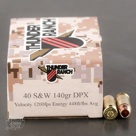20rds - 40 S&W Corbon Thunder Ranch DPX 140gr. HP Ammo