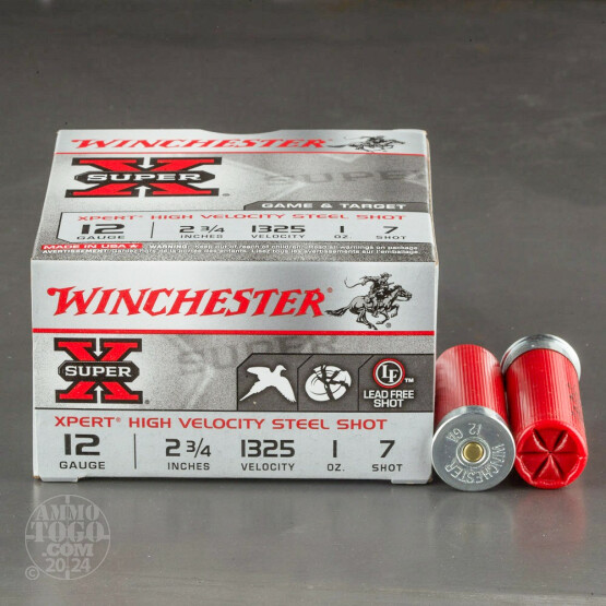 100rds - 12 Gauge Winchester Xpert 2 3/4" 1oz. Steel Game #7 Shot