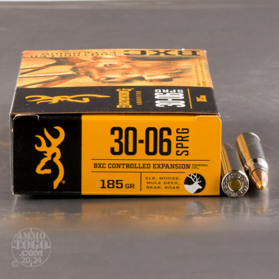 30-06 - 185 Grain Brass Tip Boat tail - Browning BXC - 20 Rounds