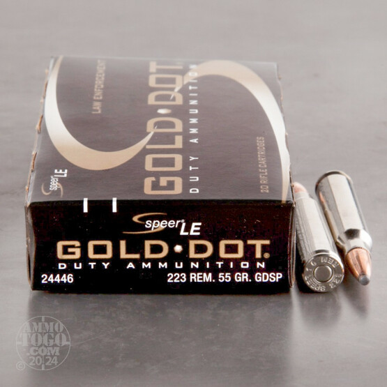 200rds - 223 Speer 55gr. Gold Dot Duty GDSP Ammo