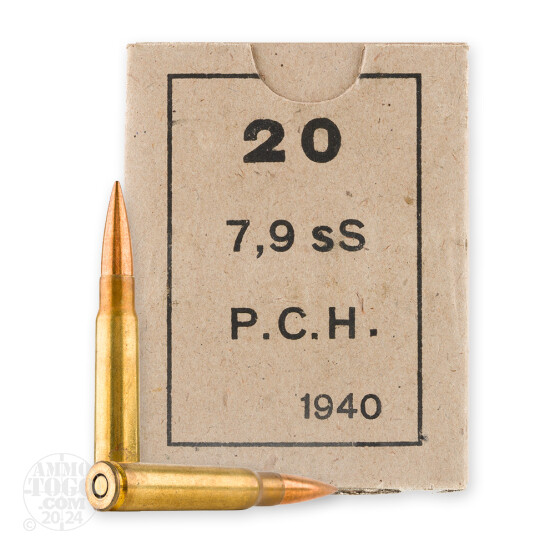 960rds – 8mm Mauser Greek Military Surplus 198gr. FMJ Ammo *Corrosive*