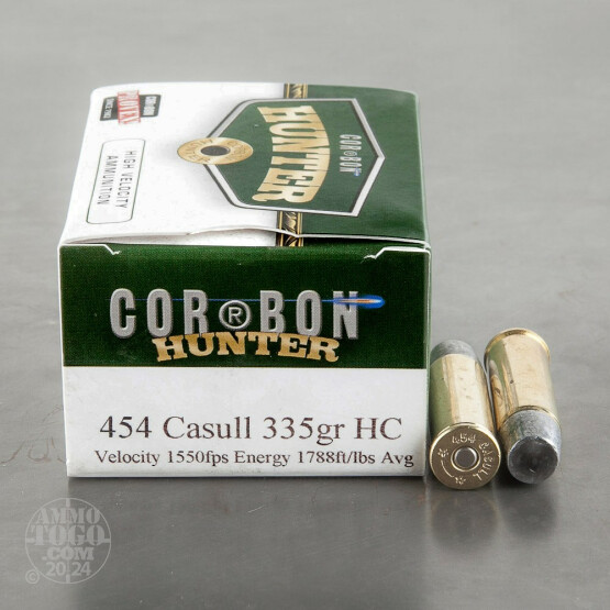 20rds - 454 Casull Corbon 335gr Hard Cast