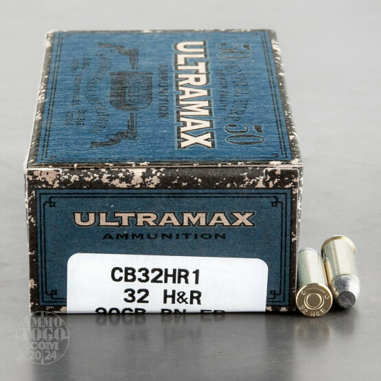 50rds - 32 H&R Magnum Ultramax Cowboy 90gr. RNFP Lead Ammo