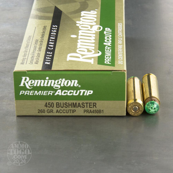 20rds - 450 Bushmaster Remington 260gr. Accutip Ammo