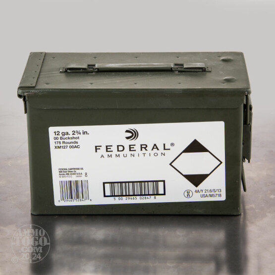 175rds - 12 Ga. Federal Tactical 2 3/4" 9 Pellet Lead 00 Buckshot Ammo