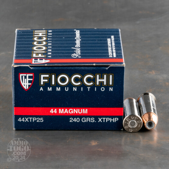 25rds - 44 Mag Fiocchi 240gr XTP Jacketed Hollow Point Ammo