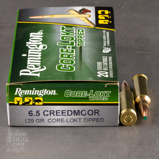 20rds – 6.5 Creedmoor Remington Core-Lokt Tipped 129gr. Polymer Tip Ammo