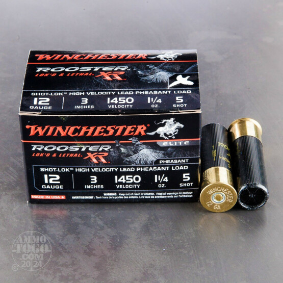 15rds - 12 Gauge Winchester Rooster XR 3" 1-1/4 oz. #5 Shot Ammo