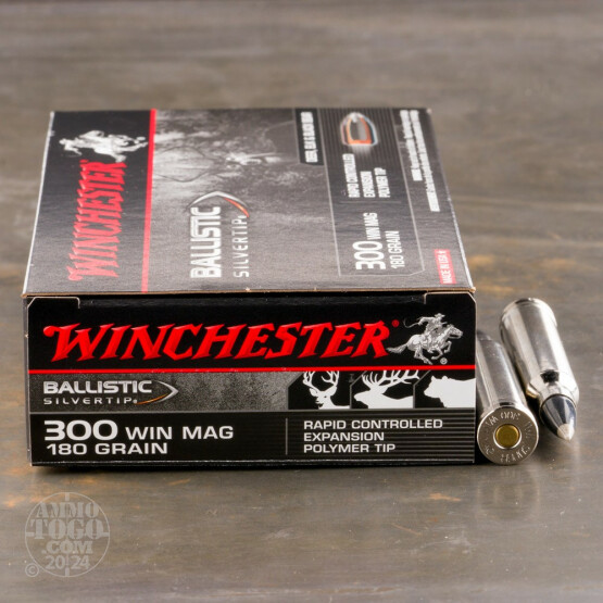 20rds - 300 Win. Mag. Winchester 180gr. Supreme Ballistic Silvertip Ammo