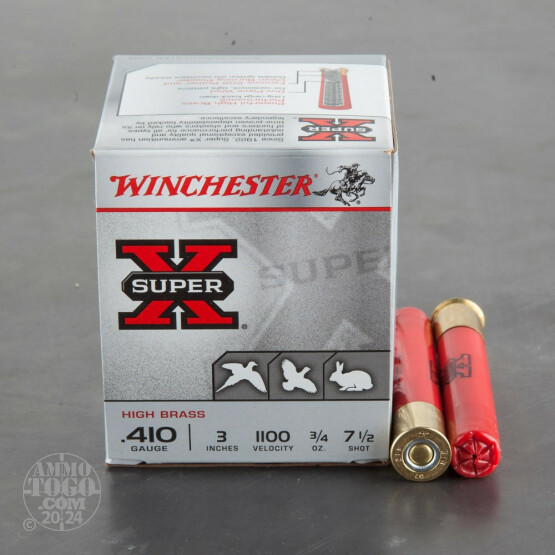 25rds – 410 Bore Winchester Super X 3" 3/4oz. #7.5 Shot Ammo