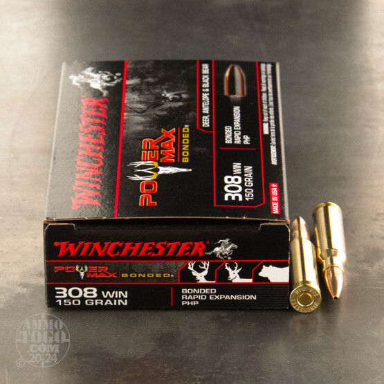 20rds - .308 Winchester Powermax Bonded 150gr. HP Ammo