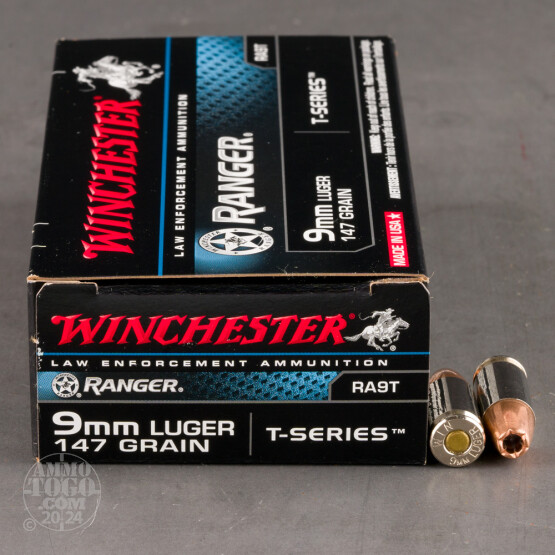 50rds - 9mm Winchester Ranger Talon 147gr. T-Series HP Ammo
