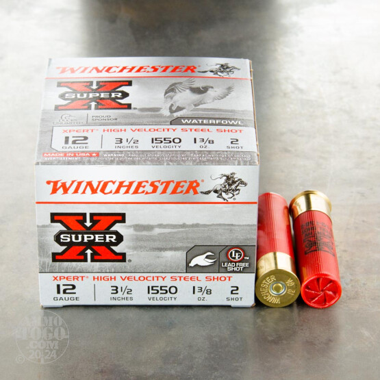 25rds – 12 Gauge Winchester Super-X High Velocity 3-1/2" 1-3/8 oz. #2 Steel Shot Ammo