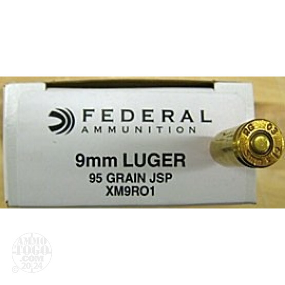 1000rds - 9mm Federal British Military 95gr. Jacketed Soft Point