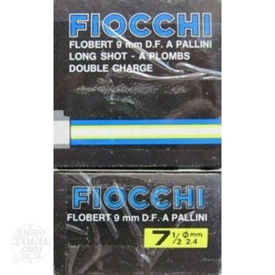 50rds - 9mm Fiocchi FLOBERT #7 1/2 LONG Shot DOUBLE CHARGE