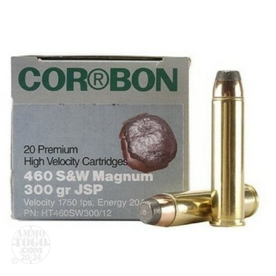 20rds - 460 S&W Mag Corbon 300gr. Jacketed Soft Point