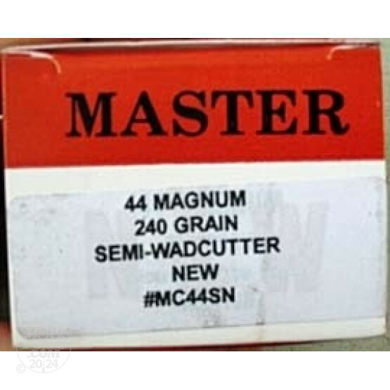 20rds - 44 Mag Master Cartridge 240gr. SWC Ammo