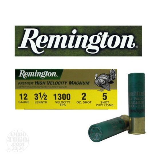 100rds – 12 Gauge Remington Premier Magnum Turkey High Velocity 3-1/2" 2oz. #5 Shot Ammo