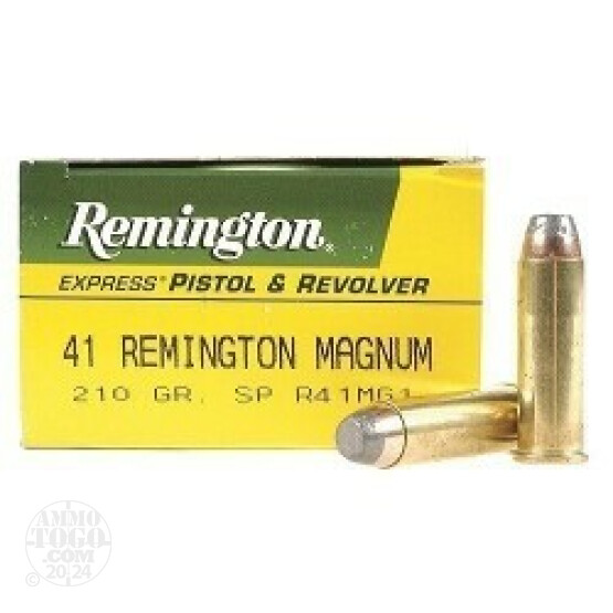 50rds - 41 Mag Remington Express 210gr. Semi-Jacketed Soft Point Ammo