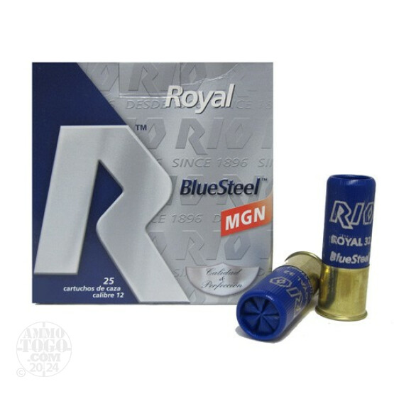 250rds - 12 Ga. Rio Royal BlueSteel 3" 1 1/8oz #3 Steel Shot Ammo