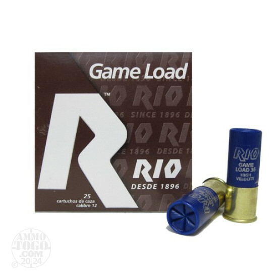 25rds - 12 Gauge Rio Top Game  HV 2 3/4" 3 3/4 Dram #7 1/2 Shot Ammo