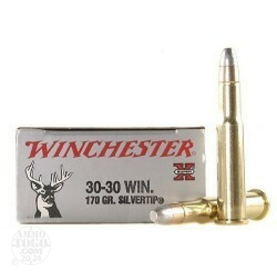 100rds - 30-30 Winchester Super-X 170gr. Silvertip Ammo