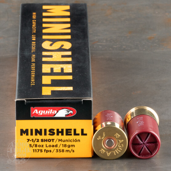 100rds - 12 Gauge Aguila Mini-Shell #7 1/2 Bird Shot