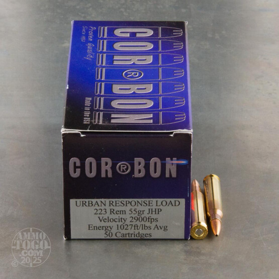 50rds - .223 Corbon Urban Response Load 55gr. JHP Ammo