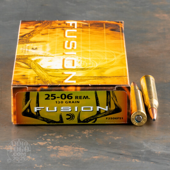 20rds - 25-06 Rem. Federal Fusion 120gr. SP Ammo
