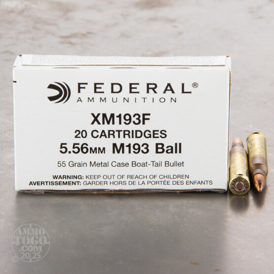 500rds - 5.56 Federal Lake City XM193F 55gr. FMJ Ammo