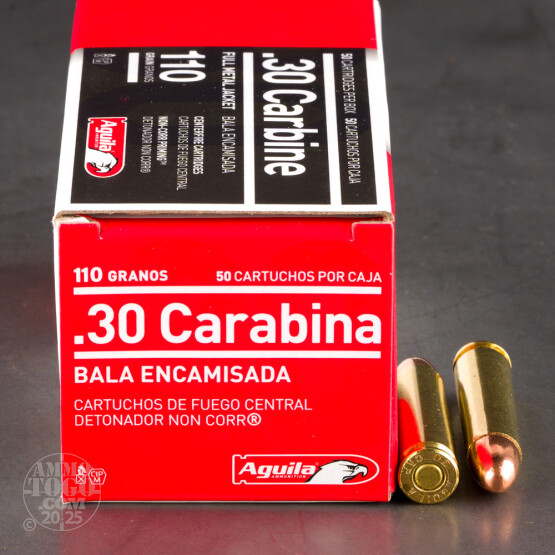 50rds - .30 Carbine Aguila 110gr. FMJ Ammo