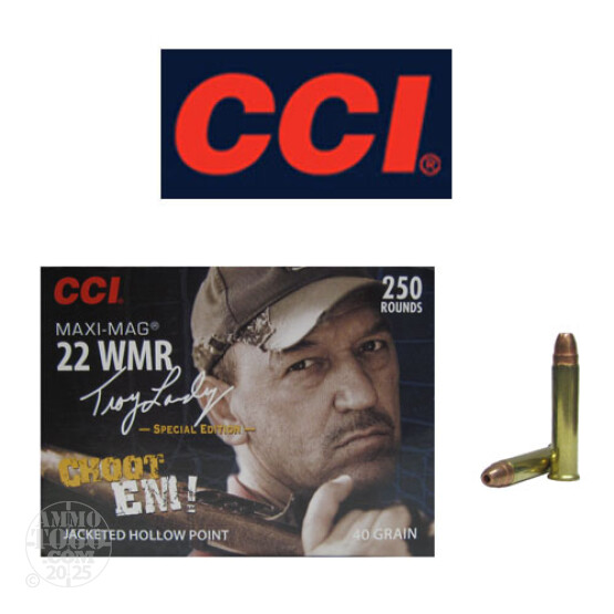 250rds - .22 Mag CCI Troy Landry Choot Em! Maxi-Mag 40gr. Hollow Point Ammo