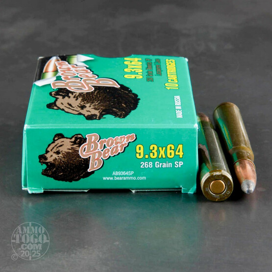 100rds - 9.3 x 64mm Brenneke Brown Bear 268gr. Bimetal SP Ammo