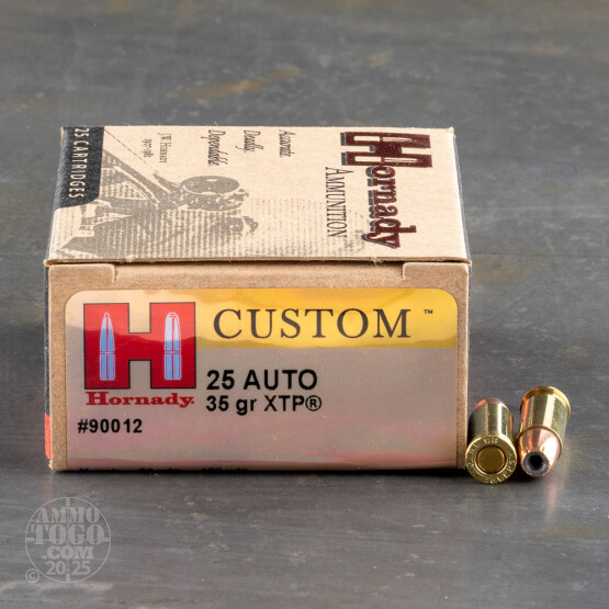 25rds - 25 Auto Hornady XTP 35gr. HP Ammo