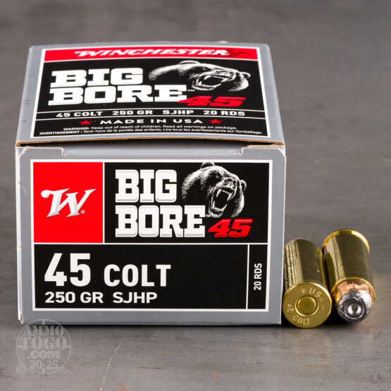 20rds – 45 Long Colt Winchester Big Bore 250gr. SJHP Ammo