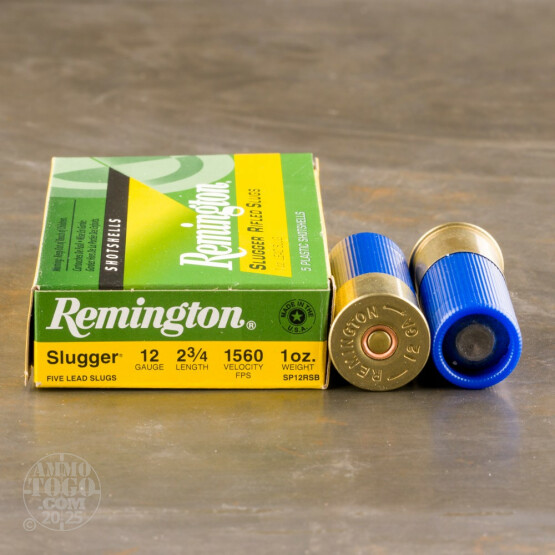 250 rds - 12 Gauge Remington Slugger 2-3/4" 1 oz. Rifled Slug Ammo
