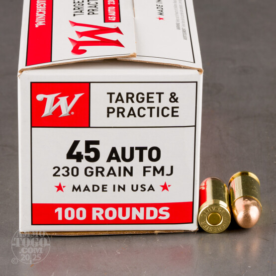 500rds - 45 ACP Winchester USA Value Pack 230gr. FMJ Ammo