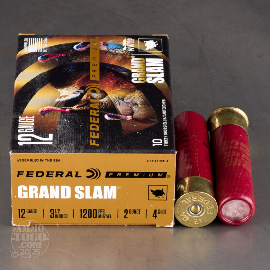 10rds – 12 Gauge Federal Grand Slam 3-1/2" 2oz. #4 Shot Ammo