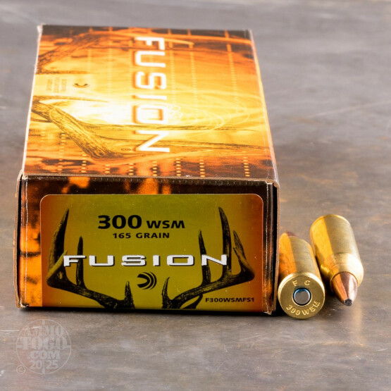 20rds - 300 WSM Federal Fusion 165gr. SP Ammo