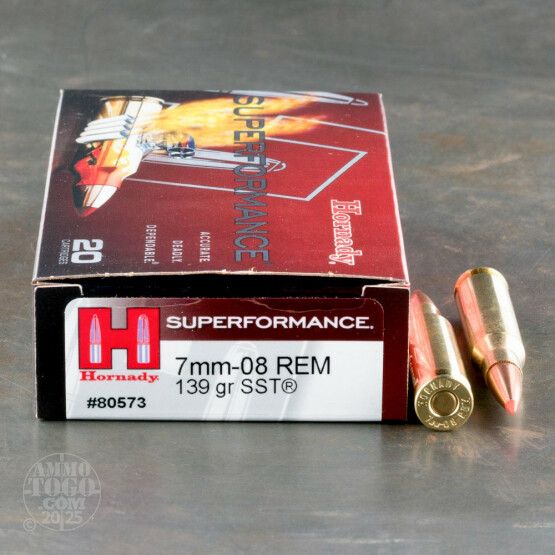 20rds - 7mm-08 Rem. Hornady Superformance 139gr. SST Ammo