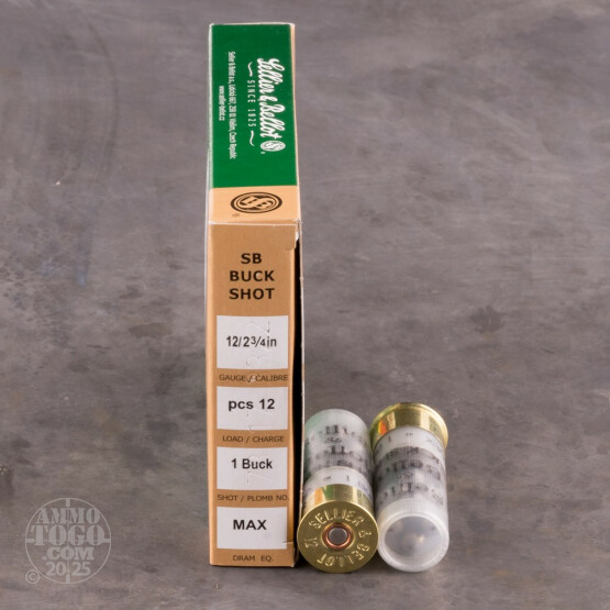 10rds - 12 Gauge Sellier and Bellot 2 3/4" 12 Pellet #1 Buckshot Ammo