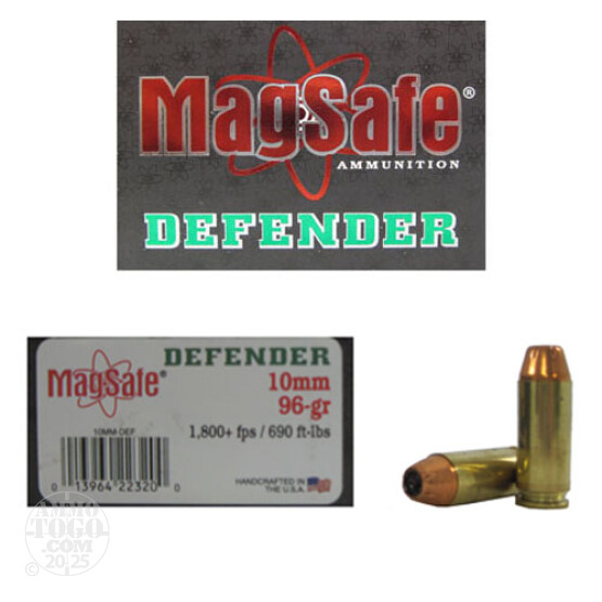 10rds - 10mm Magsafe 96gr. Defender Ammo