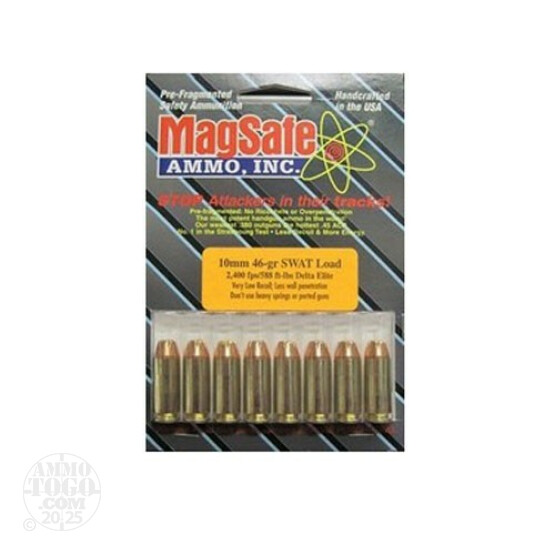 10rds - 10mm Magsafe 46gr. Swat Load Ammo