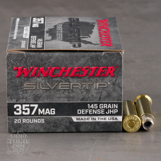 20rds – 357 Magnum Winchester Silvertip 145gr. JHP Ammo